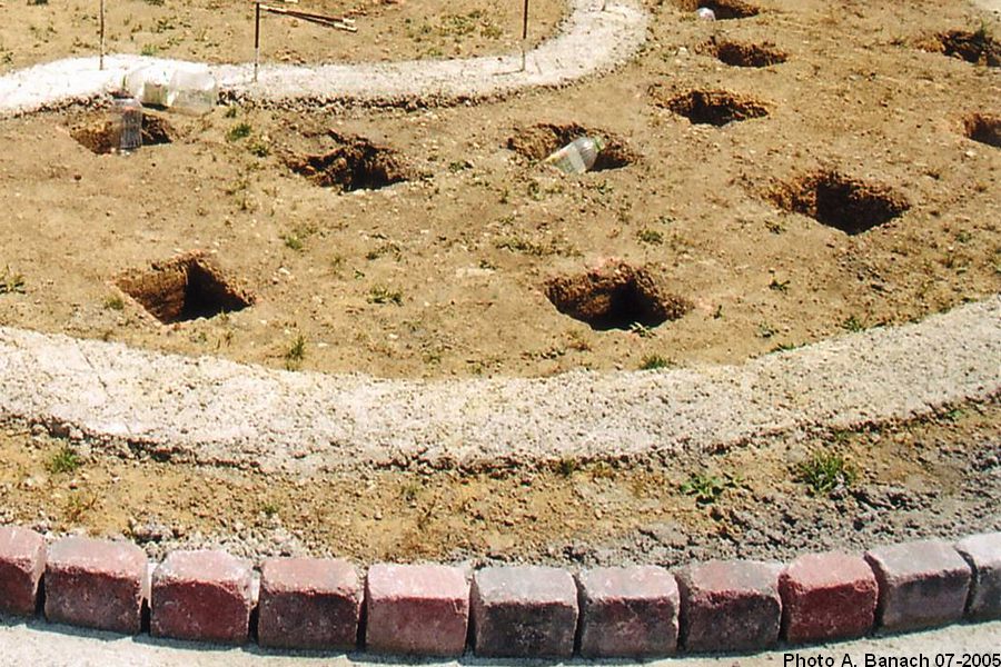 Trous des emplacements