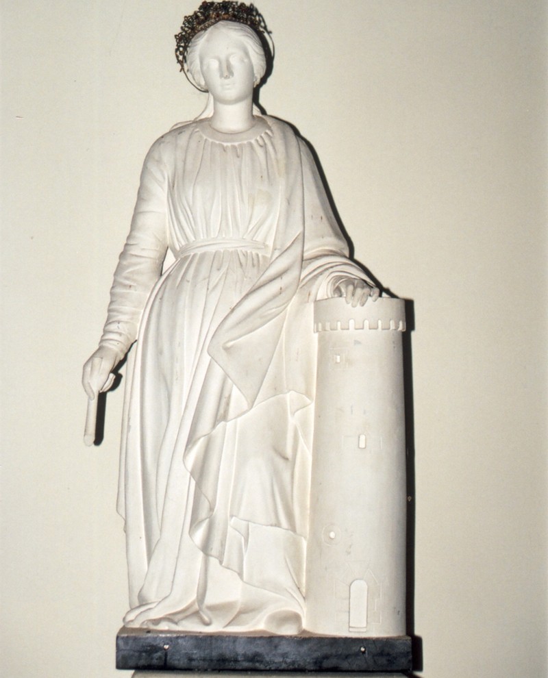 La statue de Sainte Barbe