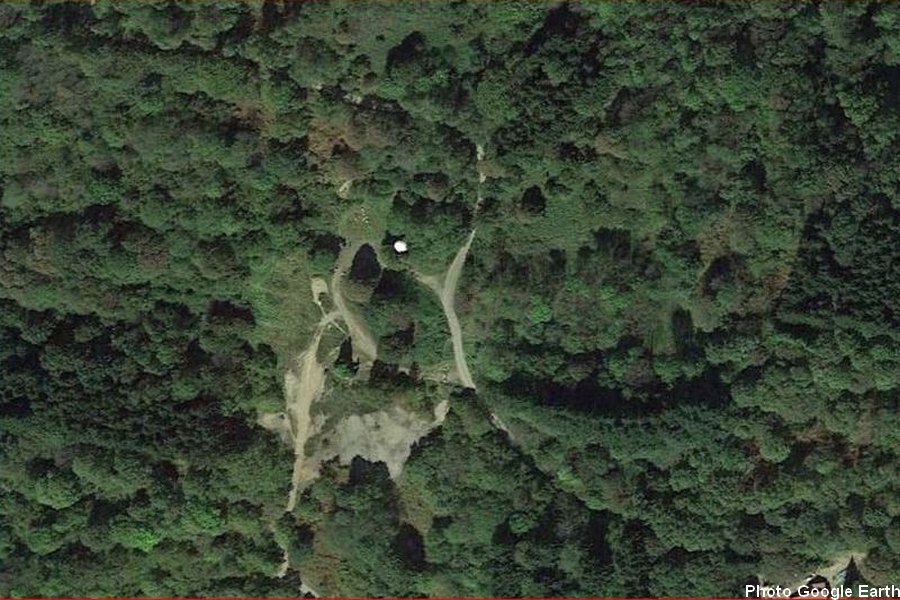 Vue aérienne du site