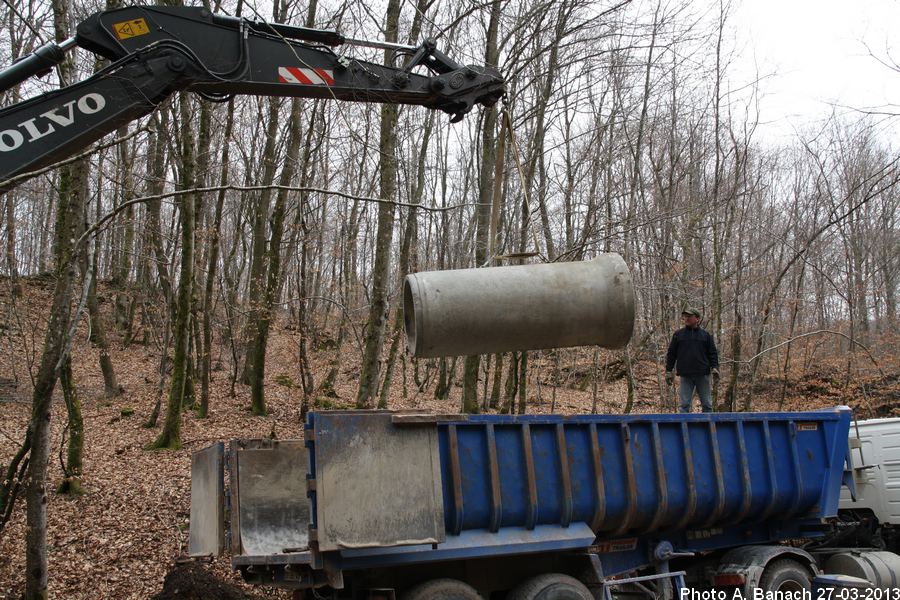 Déchargement des tuyaux