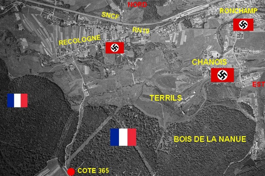 Carte des positions