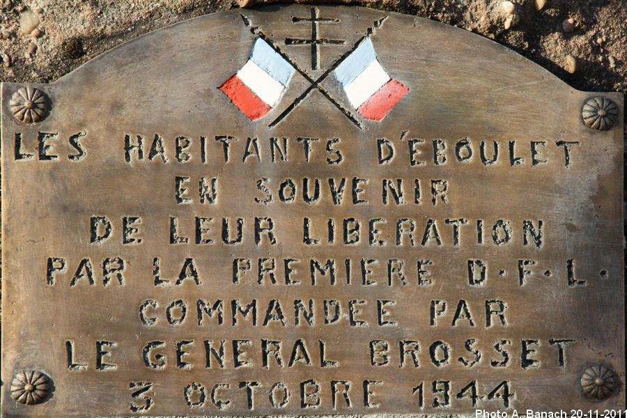 Plaque en bronze