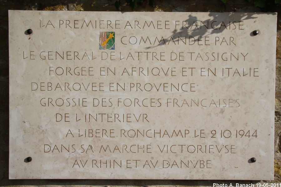 Plaque Rhin et Danube